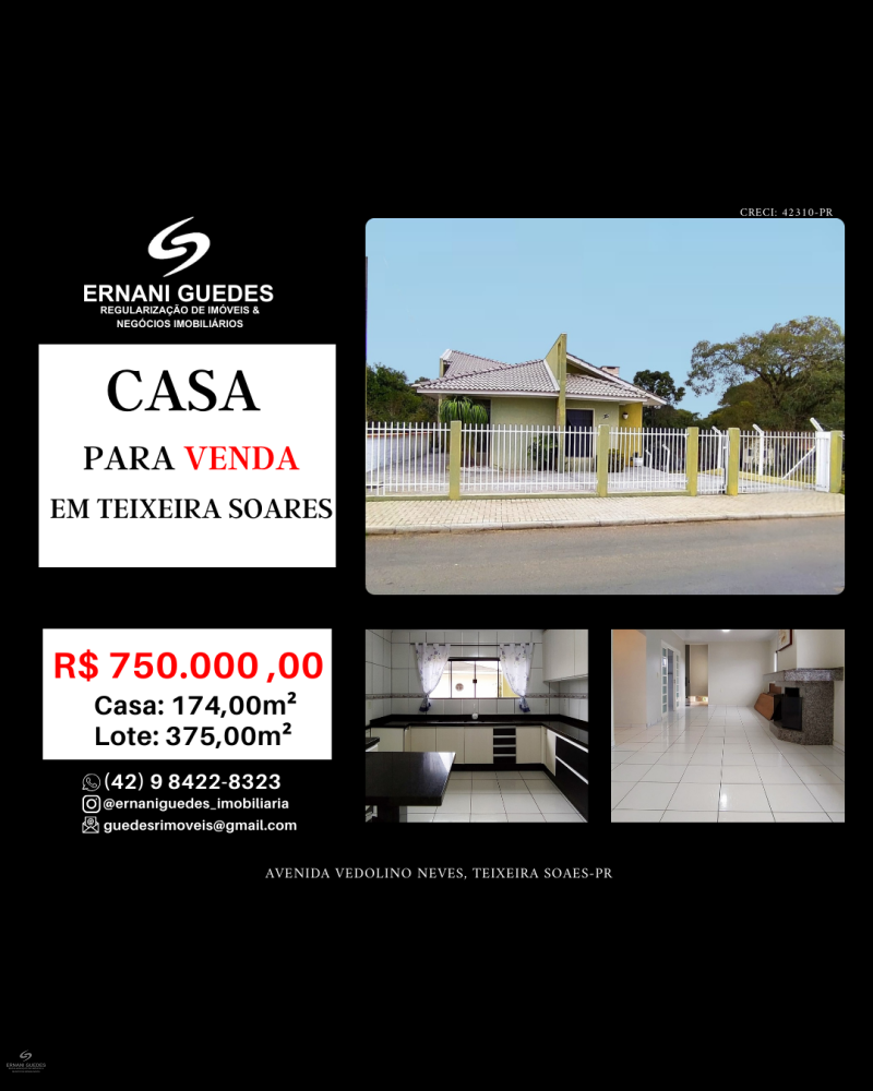 Avenida Vedolino Neves - Teixeira Soares /PR