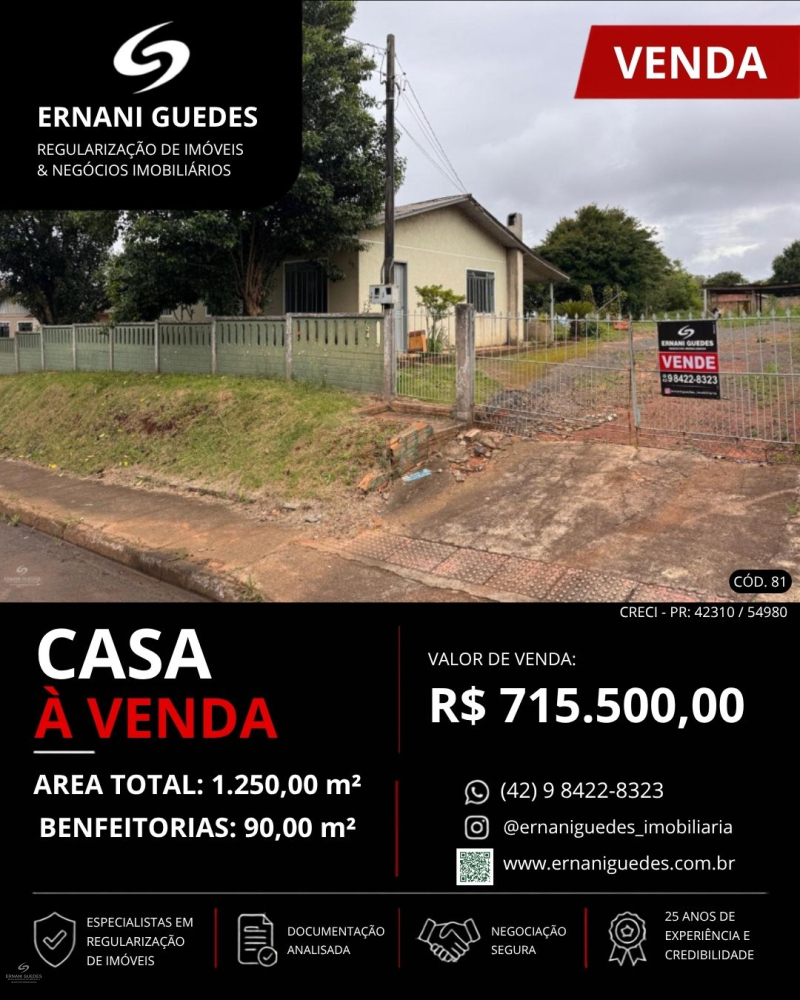 Avenida Prefeito José Viana - Teixeira Soares /PR